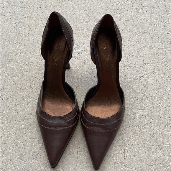 aldo leather pumps